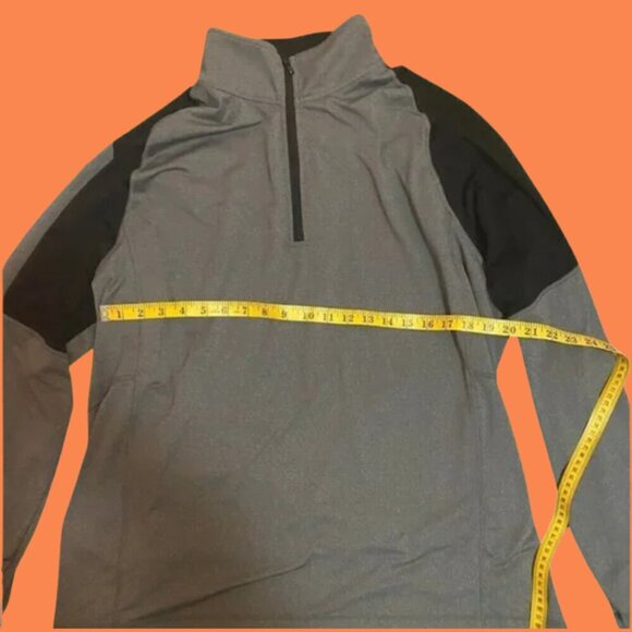 Calvin Klein Performance XL Grey & Black 1/4 Zip Pullover - Picture 6 of 10